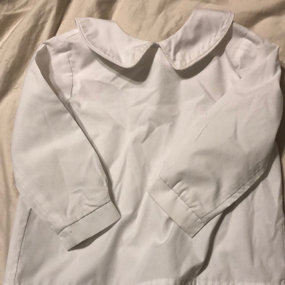 White dress shirt for smocked outfits